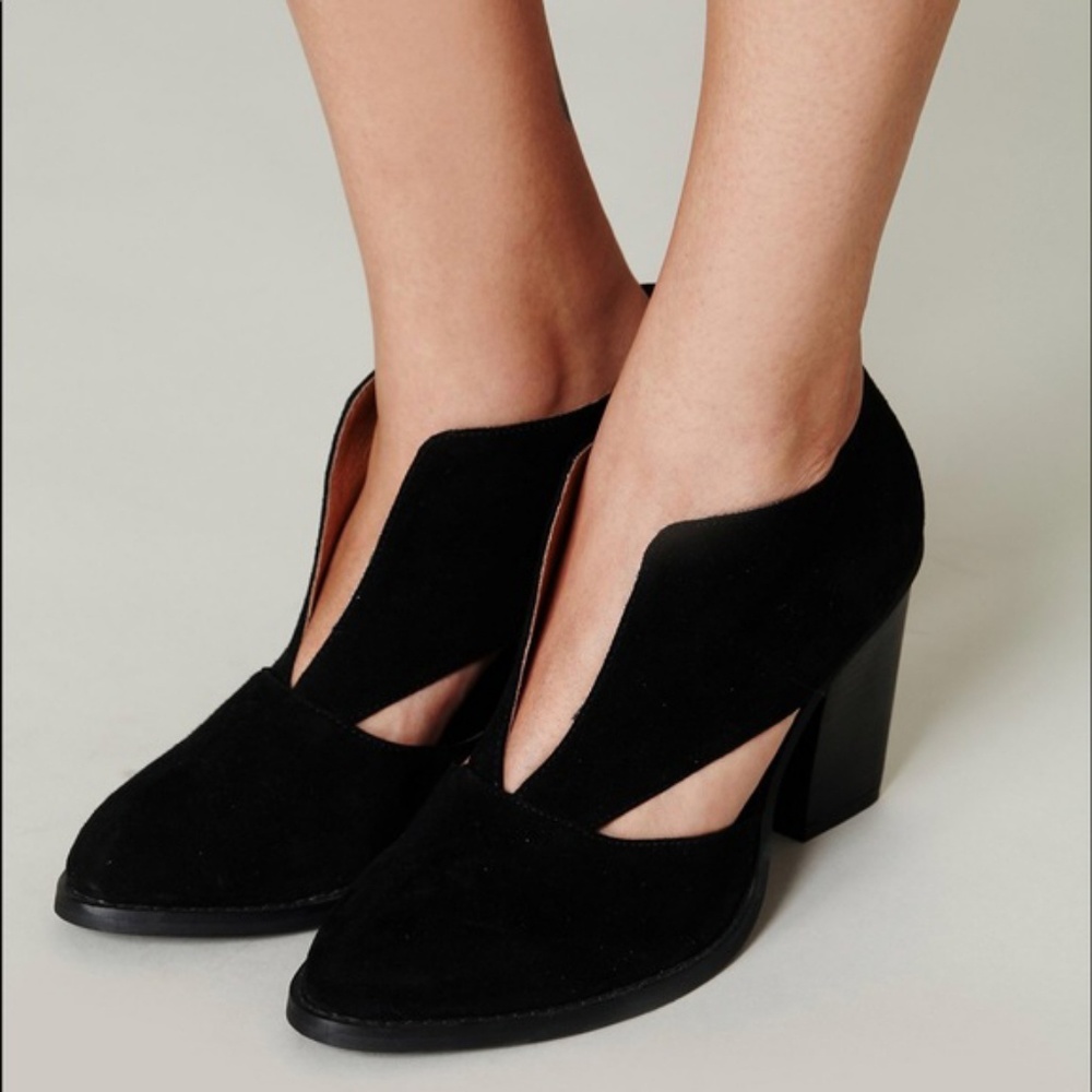 Jeffrey Campbell Free People Deep V Ankle Boots